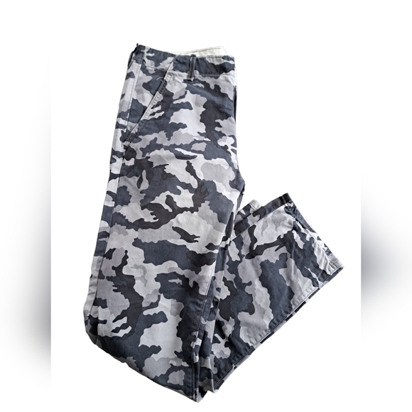LEVIS white tab CAMO PRINT pants greys black cotton button flaps mens streetwear - Picture 3 of 9